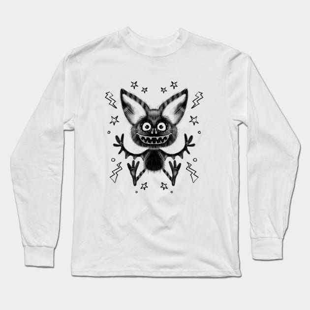 Batty Long Sleeve T-Shirt by ArtByJamesPowell